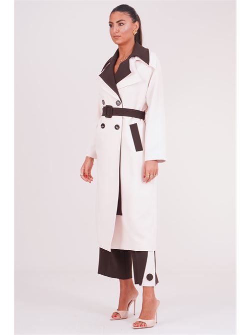 Cappotto doppio petto GM by Gai Mattiolo | GM4286BURRO/MORO